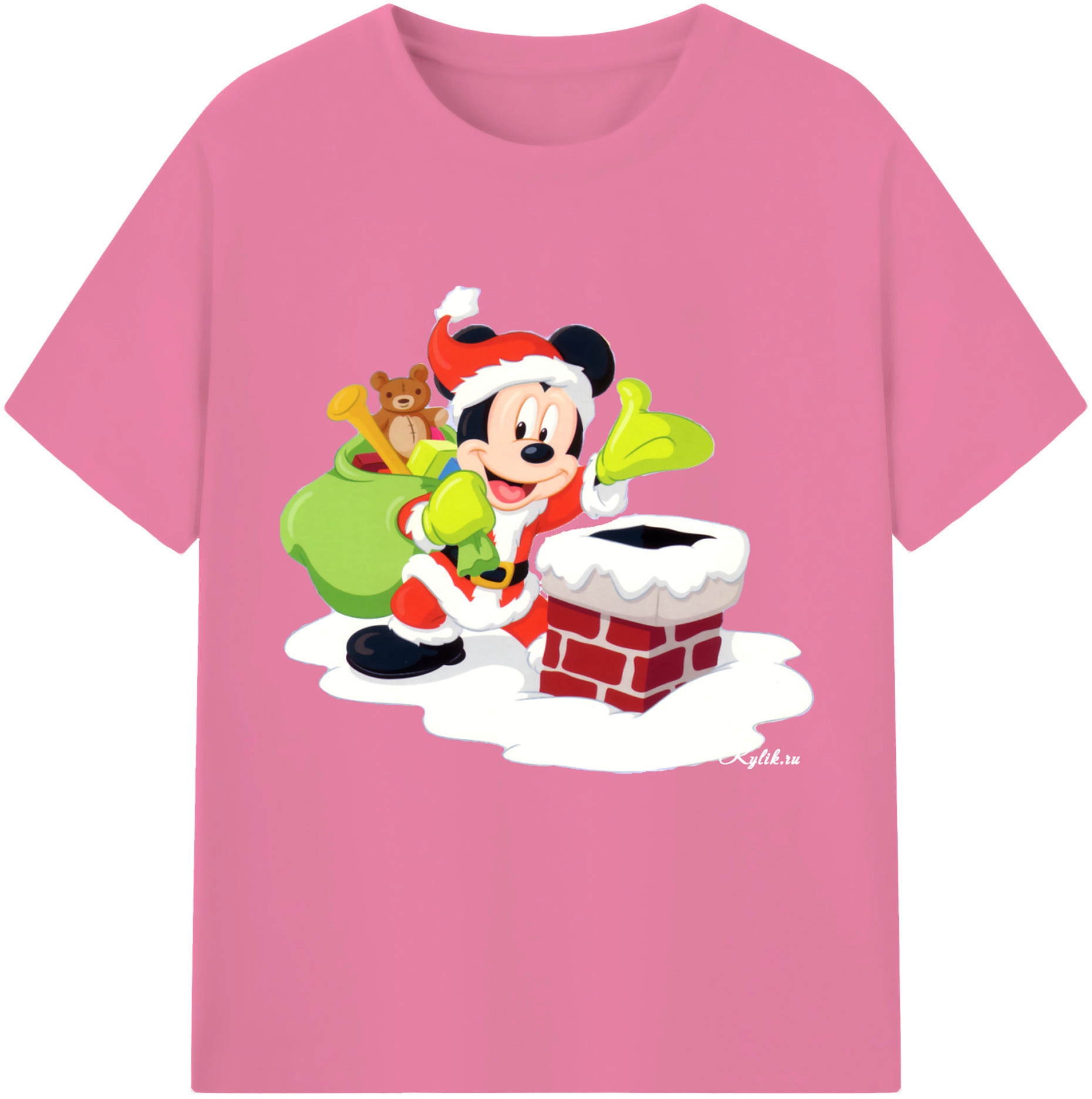 （画像用） ミッキーマウス Mickey Mouse 綿100％半袖Tシャツ（フロントプリント）